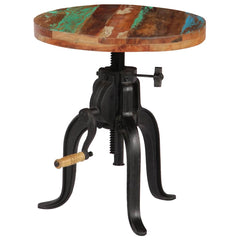 Side Table 45x (45-62) and Cast Iron Solid reclaimed wood