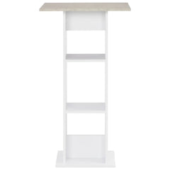 vidaXL Bar Table | White with concrete top | Engineered wood | 60x60x110 cm 2
