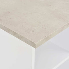 vidaXL Bar Table | White with concrete top | Engineered wood | 60x60x110 cm 4