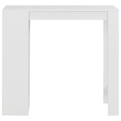 vidaXL Bar Table with Shelf White 110x50x103 cm 2