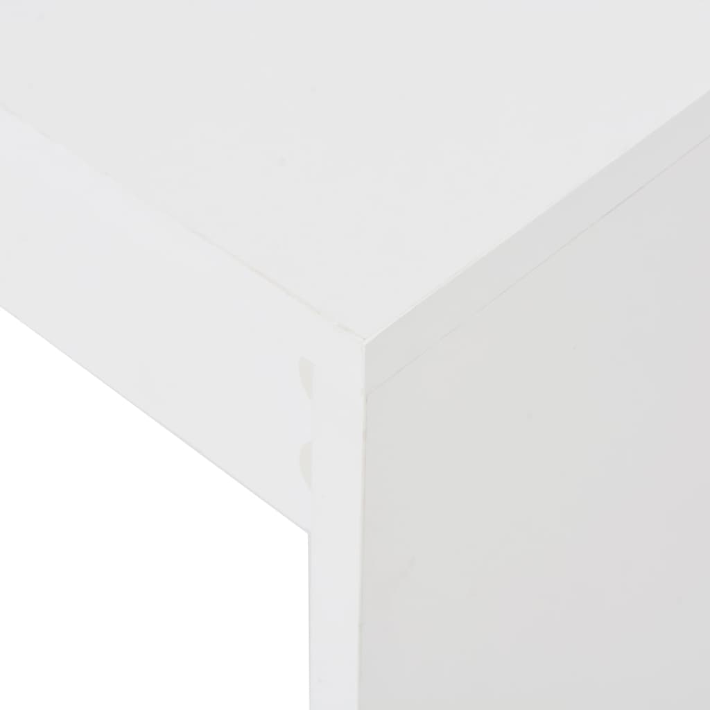 vidaXL Bar Table with Shelf White 110x50x103 cm 5