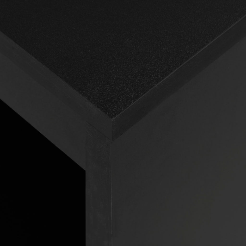 vidaXL Bar Table with Shelf Black 110x50x103 cm 5