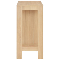 vidaXL Bar Table with Shelf Oak 110x50x103 cm 4