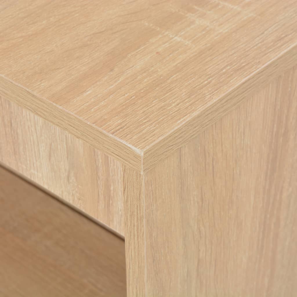 vidaXL Bar Table with Shelf Oak 110x50x103 cm 5