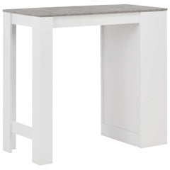 vidaXL Bar Table with Shelf White 110x50x103 cm 3