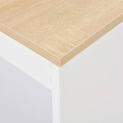 vidaXL Bar Table with Shelf White 110x50x103 cm 5