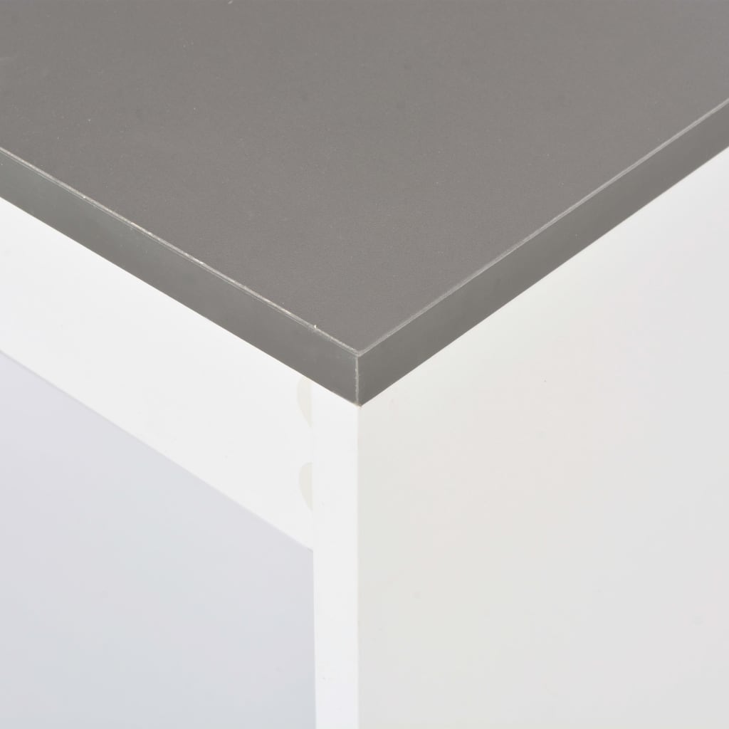 vidaXL Bar Table with Shelf White 110x50x103 cm 5