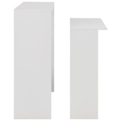 vidaXL Bar Table with 2 Table Tops White 130x40x120 cm 6