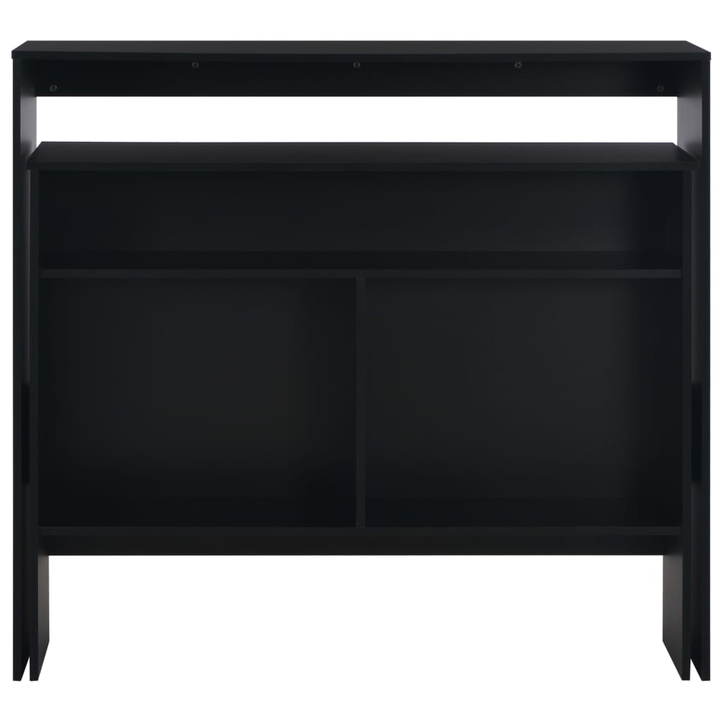 vidaXL Bar Table with 2 Table Tops Black 130x40x120 cm 4