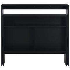 vidaXL Bar Table with 2 Table Tops Black 130x40x120 cm 4