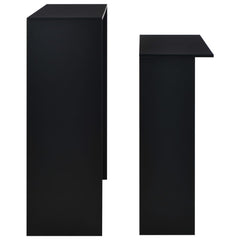vidaXL Bar Table with 2 Table Tops Black 130x40x120 cm 6