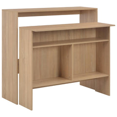 vidaXL Bar Table with 2 Table Tops Oak 130x40x120 cm 1