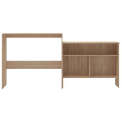 vidaXL Bar Table with 2 Table Tops Oak 130x40x120 cm 3