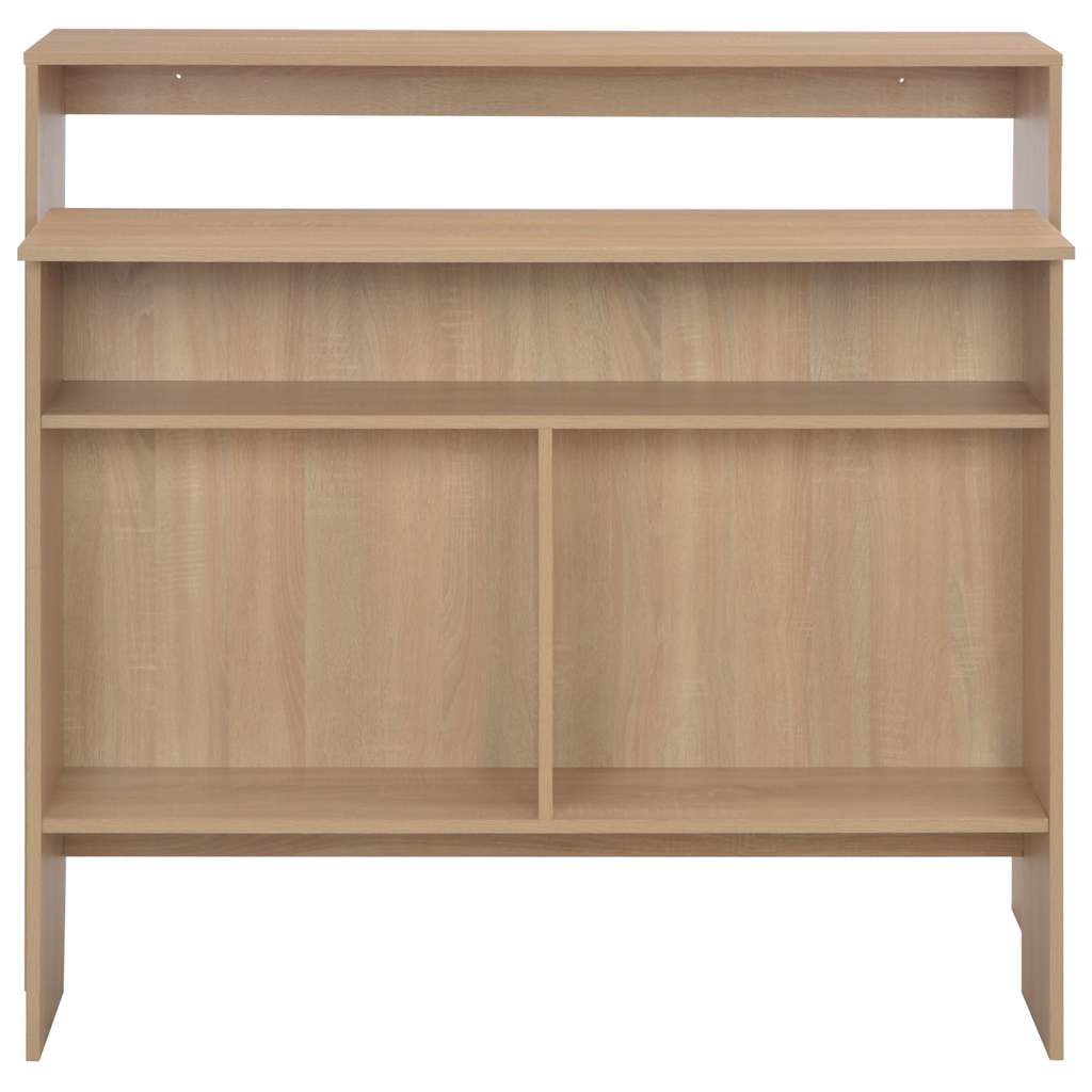 vidaXL Bar Table with 2 Table Tops Oak 130x40x120 cm 5