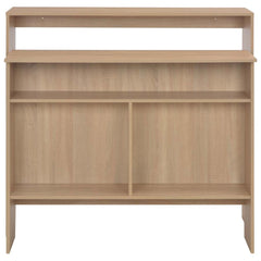 vidaXL Bar Table with 2 Table Tops Oak 130x40x120 cm 5