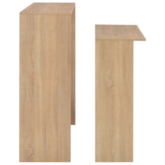 vidaXL Bar Table with 2 Table Tops Oak 130x40x120 cm 6