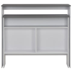 vidaXL Bar Table with 2 Table Tops White and Grey 130x40x120 cm 4
