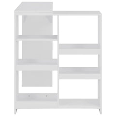 vidaXL Bar Table with Moveable Shelf White 138x39x110 cm 4