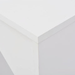 vidaXL Bar Table with Moveable Shelf White 138x39x110 cm 5