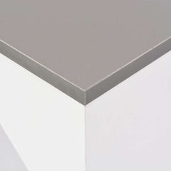 vidaXL Bar Table with Moveable Shelf White 138x39x110 cm 5