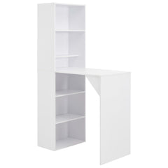 vidaXL Bar Table with Cabinet White 115x59x200 cm 1