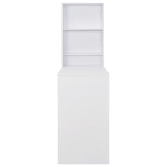 vidaXL Bar Table with Cabinet White 115x59x200 cm 3