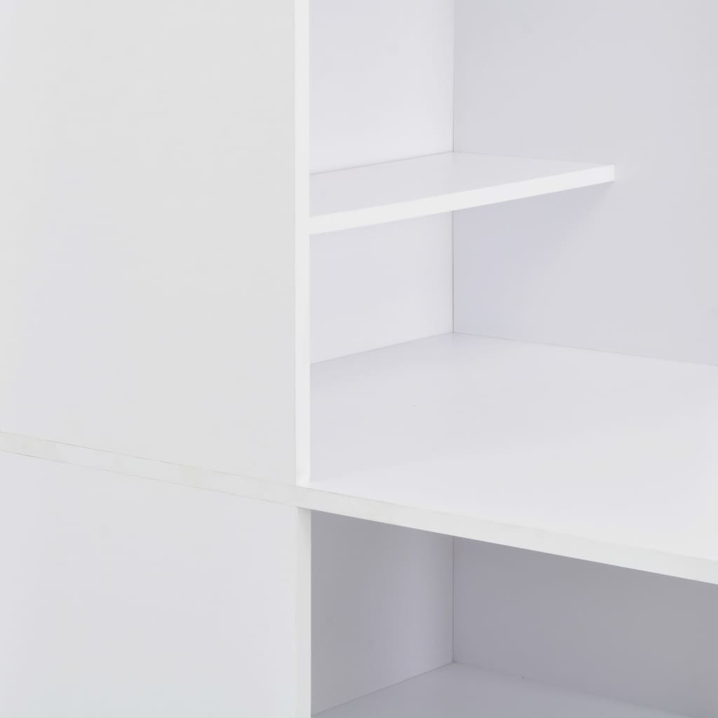 vidaXL Bar Table with Cabinet White 115x59x200 cm 5