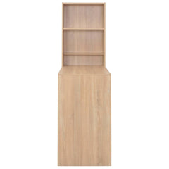vidaXL Bar Table with Cabinet Oak 115x59x200 cm 3