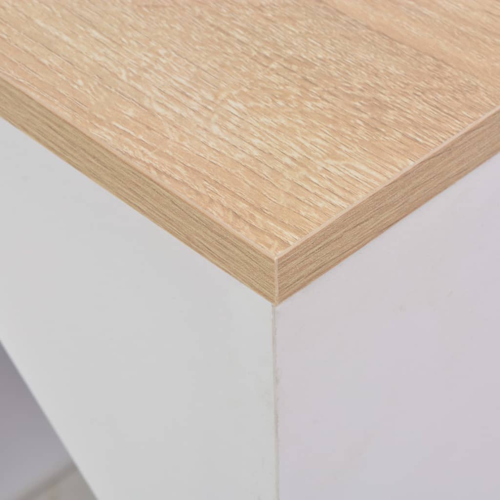 vidaXL Bar Table with Cabinet White 115x59x200 cm 4