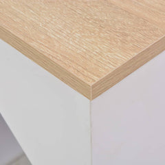 vidaXL Bar Table with Cabinet White 115x59x200 cm 4