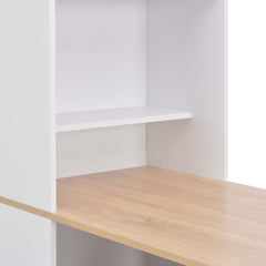 vidaXL Bar Table with Cabinet White 115x59x200 cm 5