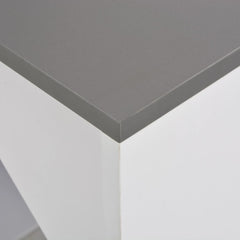 vidaXL Bar Table with Cabinet White 115x59x200 cm 4