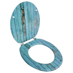 vidaXL Toilet Seats with Lids 2 pcs MDF Old Wood 2