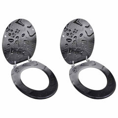 vidaXL Toilet Seats with Lids 2 pcs MDF Water 1