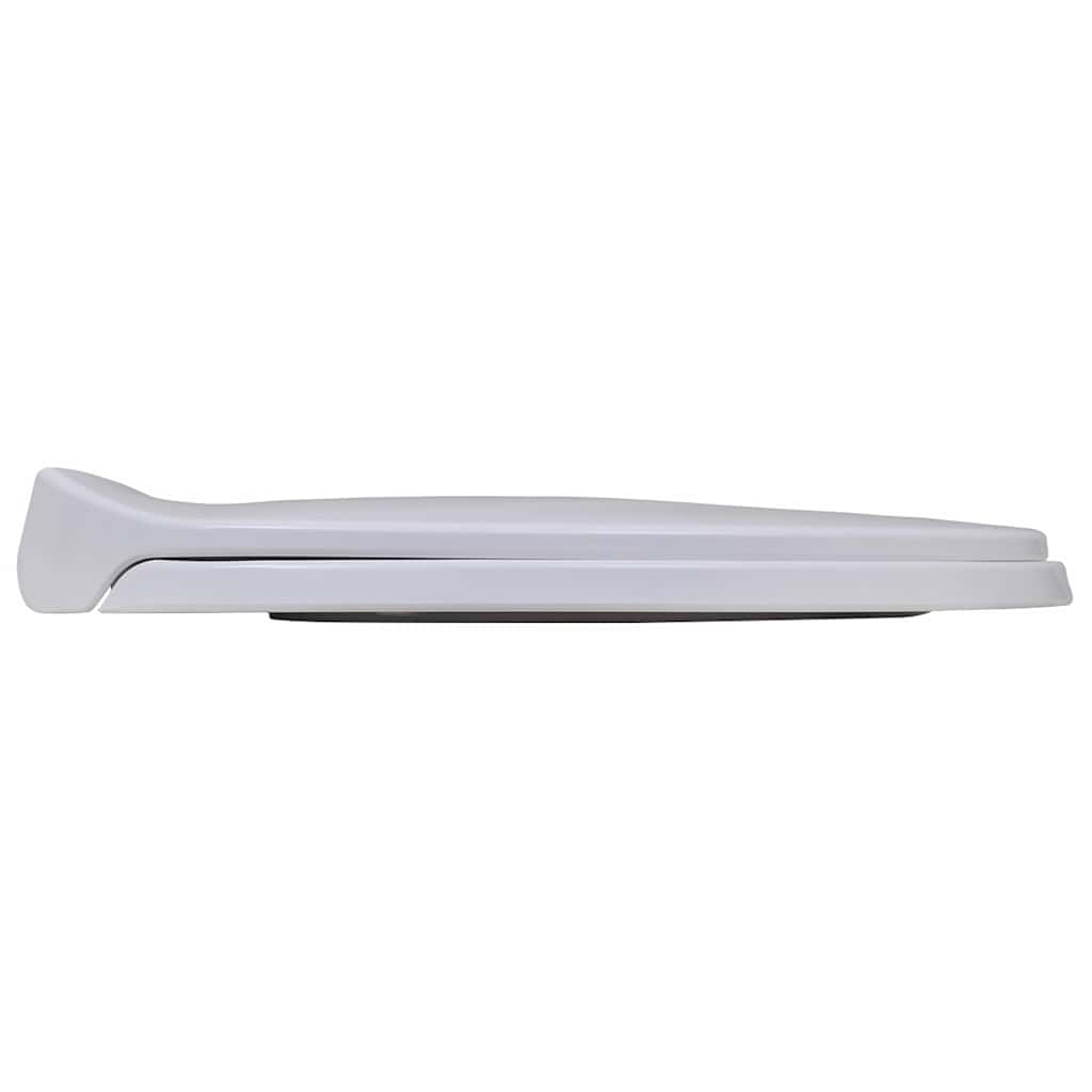 vidaXL Toilet Seats with Soft Close Lids 2 pcs Plastic White 3