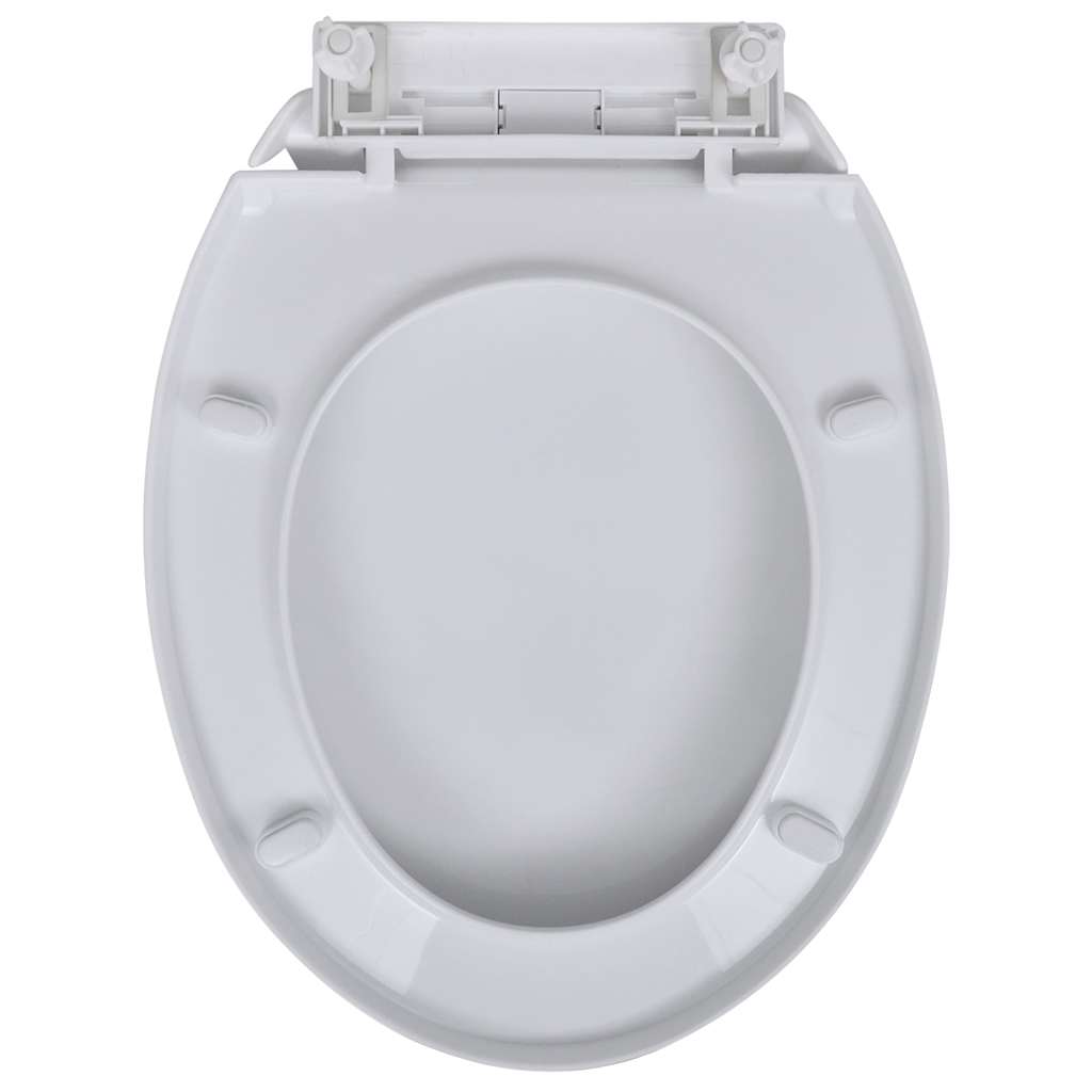 vidaXL Toilet Seats with Soft Close Lids 2 pcs Plastic White 4