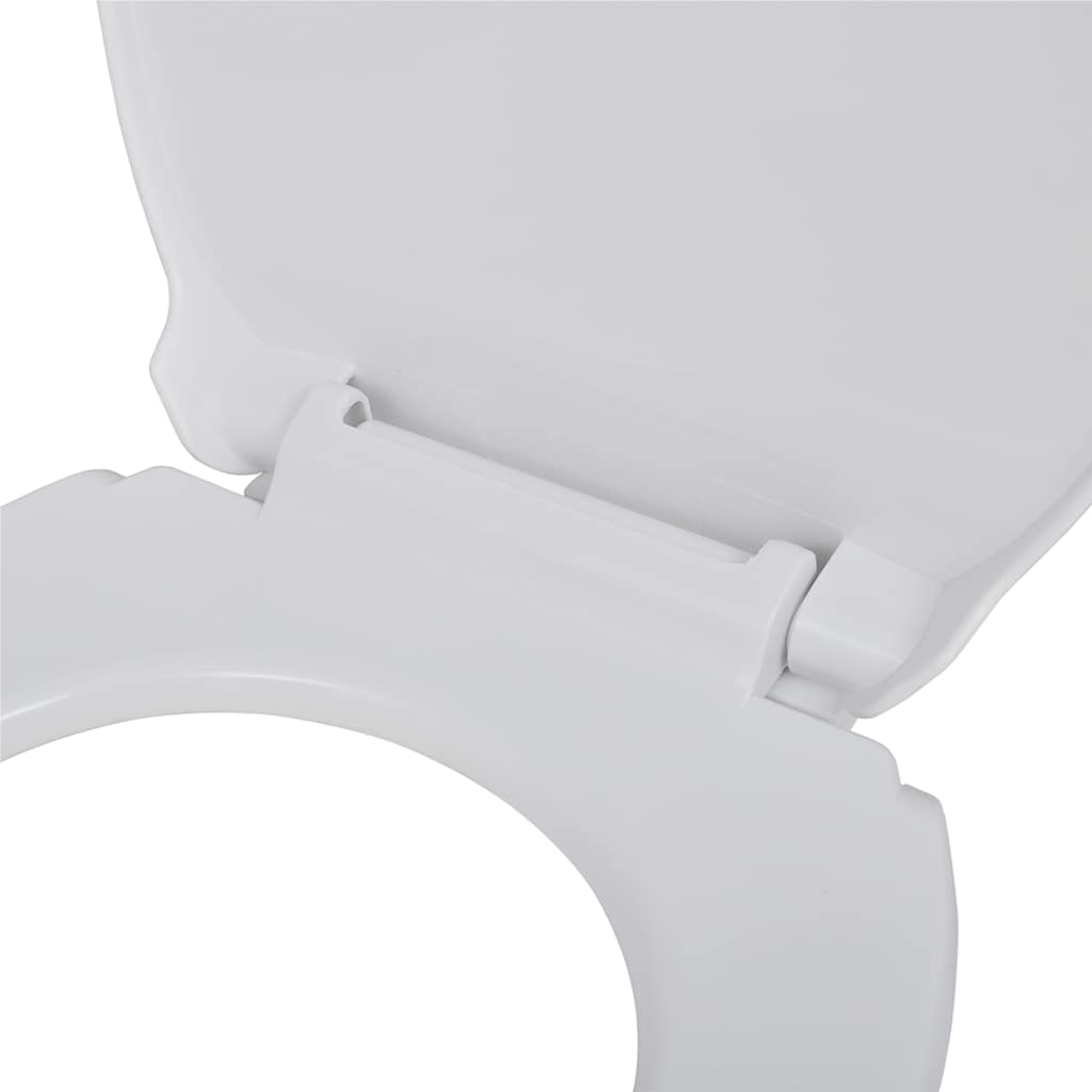 vidaXL Toilet Seats with Soft Close Lids 2 pcs Plastic White 5