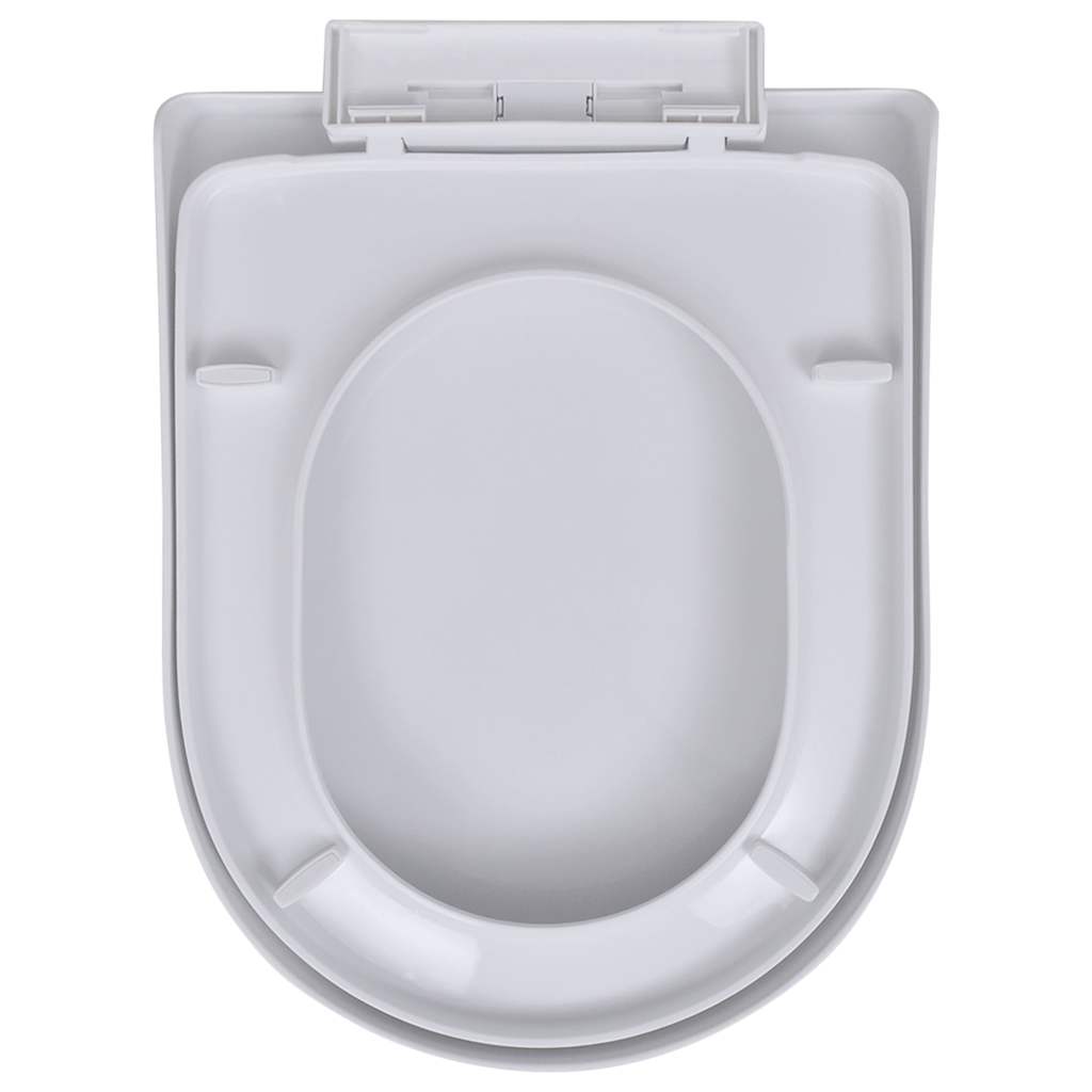 vidaXL Toilet Seats with Soft Close Lids 2 pcs Plastic White 4