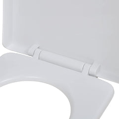 vidaXL Toilet Seats with Soft Close Lids 2 pcs Plastic White 5