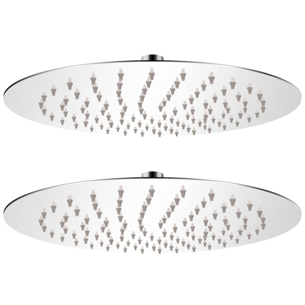 vidaXL Rain Shower Head 2 pcs Stainless Steel Ø 25 cm 1