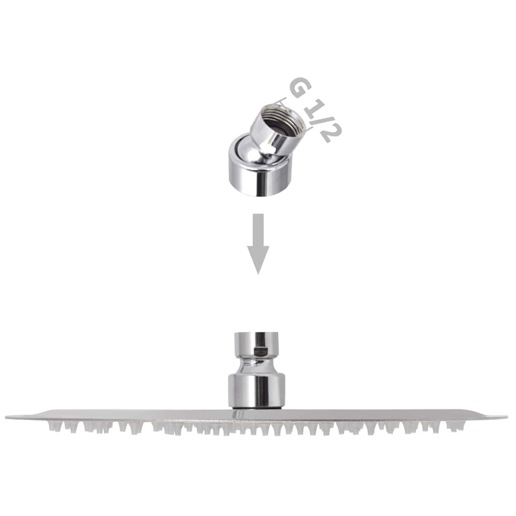 vidaXL Rain Shower Head 2 pcs Stainless Steel Ø 25 cm 6