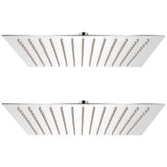 vidaXL Rain Shower Head 2 pcs Stainless Steel 25x25 cm 1
