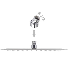 vidaXL Rain Shower Head 2 pcs Stainless Steel 20x30 cm 6