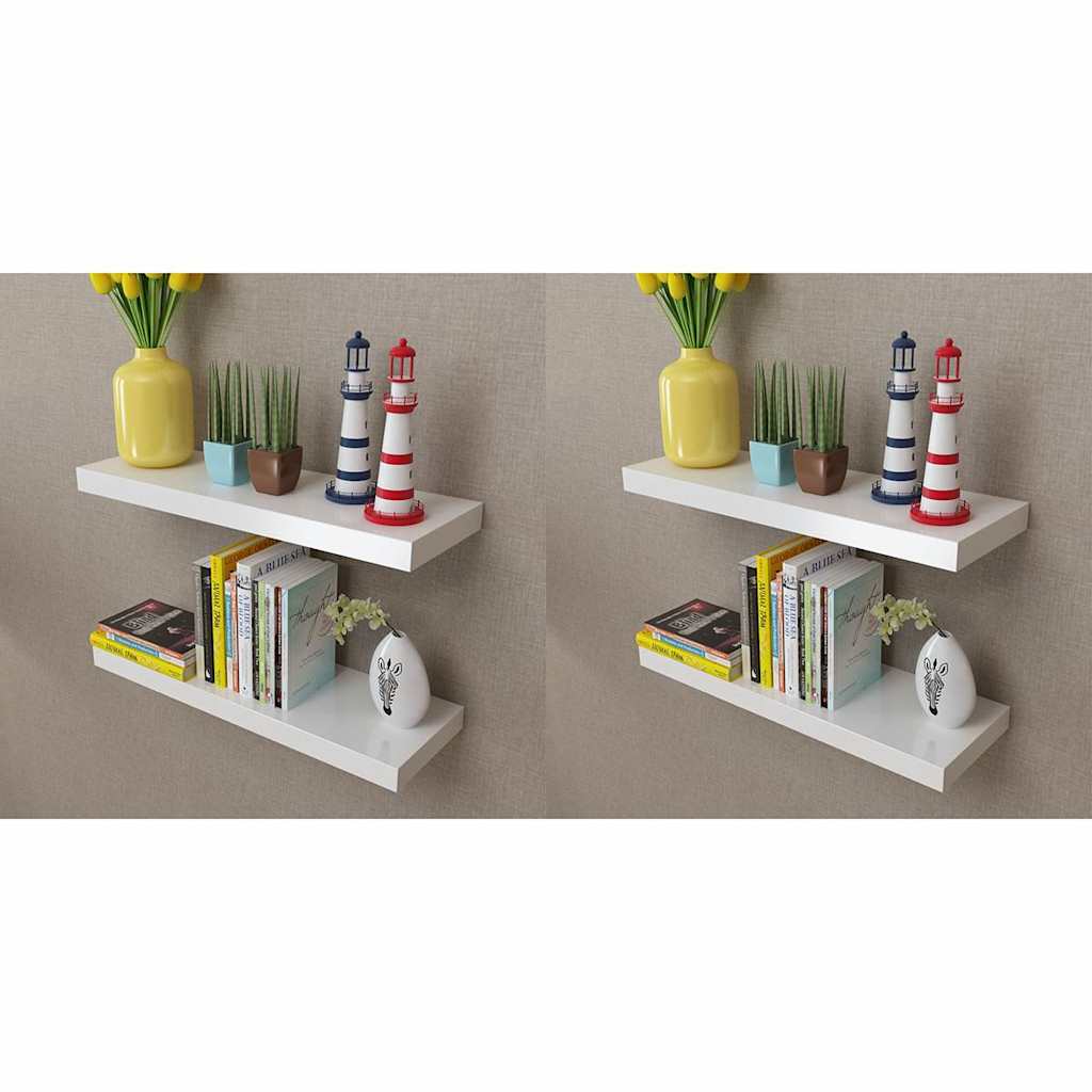 vidaXL Wall Shelves White