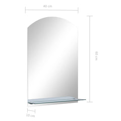 vidaXL Wall Mirror | Clear | Toughened glass | 40x60 cm | Wall mounting 6