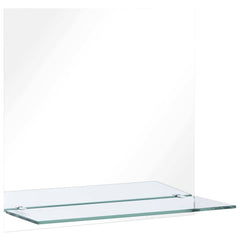 vidaXL Wall Mirror with Shelf 60x60 cm Tempered Glass 2