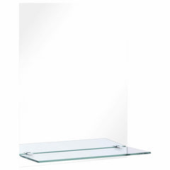 vidaXL Wall Mirror with Shelf 50x70 cm Tempered Glass 2