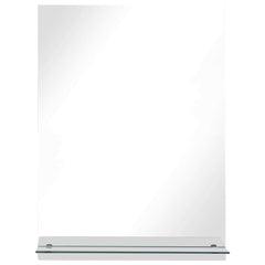vidaXL Wall Mirror with Shelf 50x70 cm Tempered Glass 3