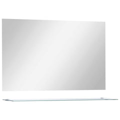 vidaXL Wall Mirror with Shelf 100x60 cm Tempered Glass 2