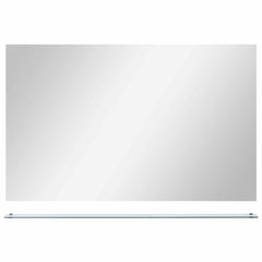 vidaXL Wall Mirror with Shelf 100x60 cm Tempered Glass 3
